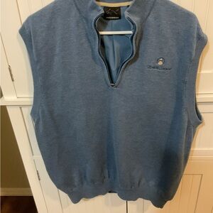 Greg Norman Blue Knit Preppy Sweater Vest M Golfcore